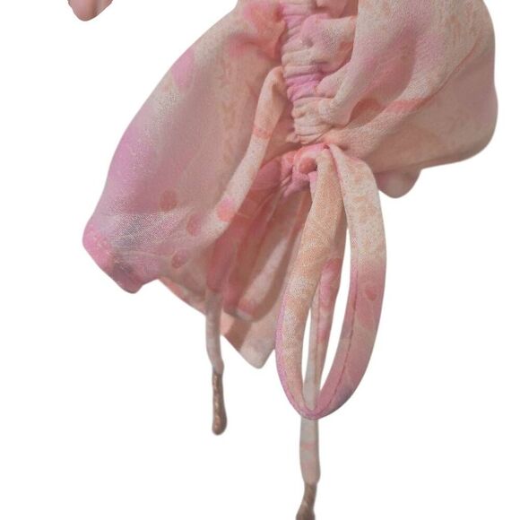 Tularosa Women's Cream & Pink Poly Georgette Top NEW - Picture 5 of 15